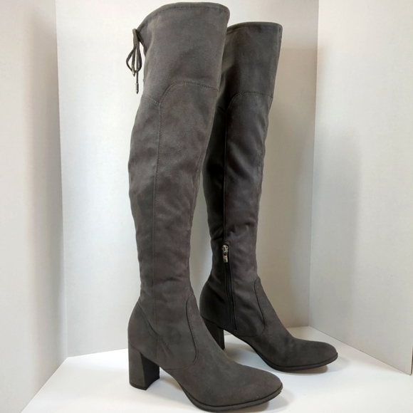 Marc Fisher Locket Faux Suede over the knee gray boots , size 8.5M - Picture 1 of 16
